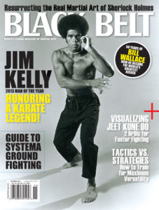 2013 issue of Black Belt Magazine honoring Jim Kelly as "Man of the Year".