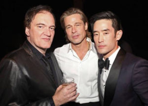 Moh with Quentin Tarantino and Brad Pitt.