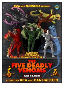"The Five Deadly Venoms" by artist Robert "Kung Fu Bob" O'Brien