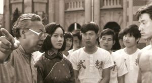 Lo Wei, Nora Miao and Jackie Chan on the set of 1976's New Fist of Fury.