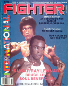 Bruce Lee and Sugar Ray Leonard featured in a 1987 issue of Fighter.
