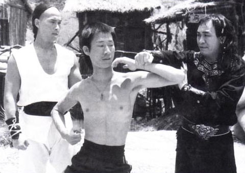 Chang Shan and Robert Tai working together on 5 Fighters from Shaolin.