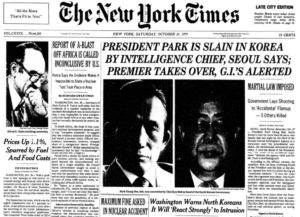 The New York Times coverage of Park Chung-hee's assassination.