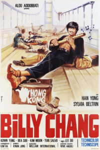 Italian Theatrical Poster for Returned Single-Legged Man, retitled to Billy Chang. 